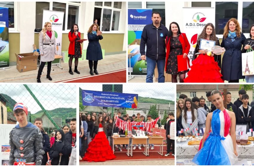  De Ziua Europei, cei mai creativi și harnici elevi de la Şcoala Gimnazială „Artemiu Publiu Alexi” Sîngeorz-Băi au fost premiați de ADI Deșeuri Bistrița-Năsăud. FOTO