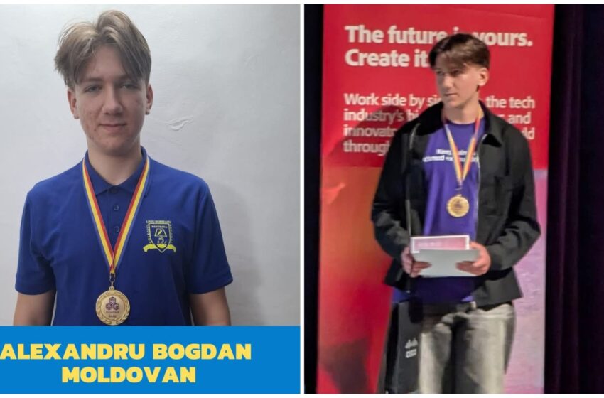  Alexandru Bogdan Moldovan de la CNLR Bistrița a cucerit Premiul I la etapa națională a Olimpiadei de Informatică Aplicată – ACADNET. FOTO