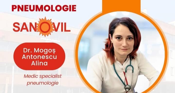  Dr. Mogoș Antonescu Alina, medic specialist Pneumologie, la Policlinica Nouă Sanovil Bistrița!