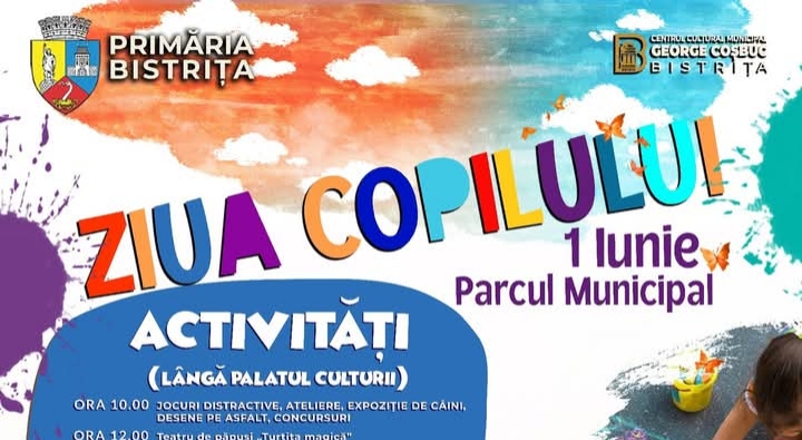  Activități de Ziua Copilului la Bistrița. Vezi care este programul