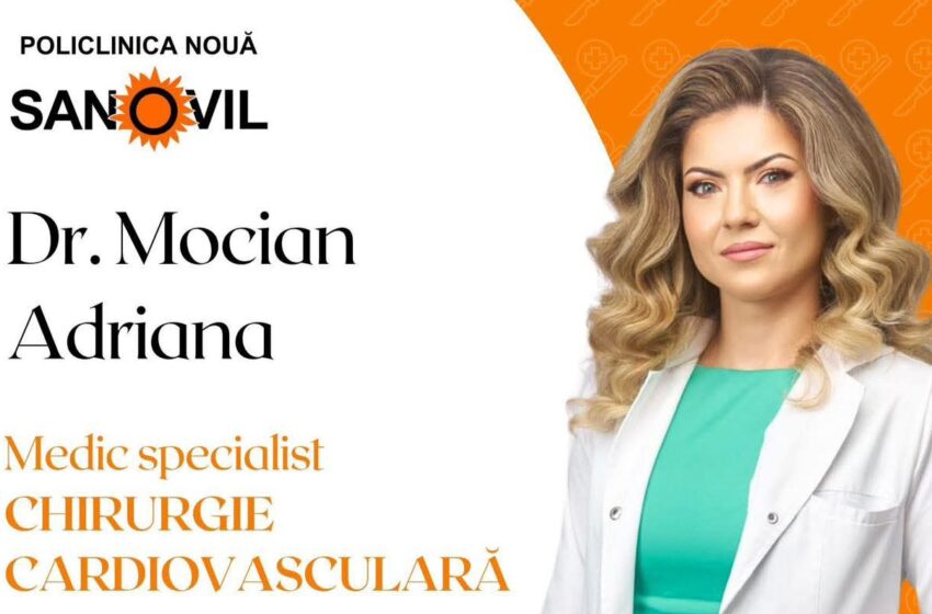  Dr. Mocian Adriana – Medic specialist Chirurgie Vasculara la Policlinica Nouă Sanovil