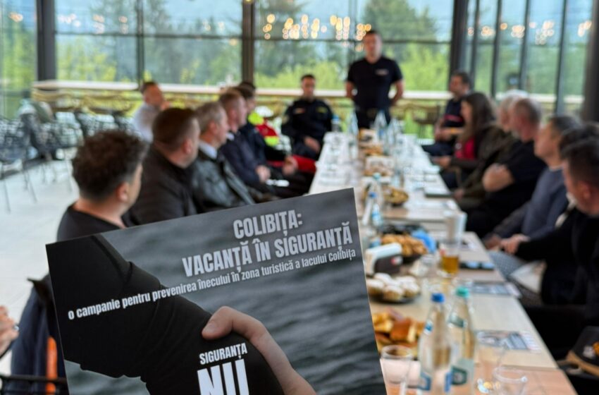  „Vacanță în siguranță” – campanie pentru prevenirea înecului în zona turistică a lacului Colibița. FOTO