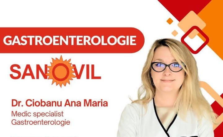  Dr.Ciobanu Ana Maria la Policlinica Nouă Sanovil – Sănătatea digestivă începe cu un consult de specialitate