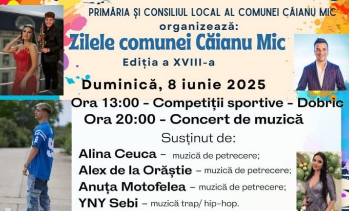  Alex de la Orăștie, Oana Font, Paul Ananie și Lavinia Goste cu Marius Zorilă la Zilele comunei Căianu Mic
