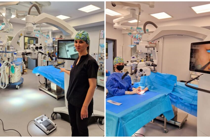  Microscop de ultimă generație pentru intervenții de supernlmicrochirurgie la SCJU Bistrița. FOTO