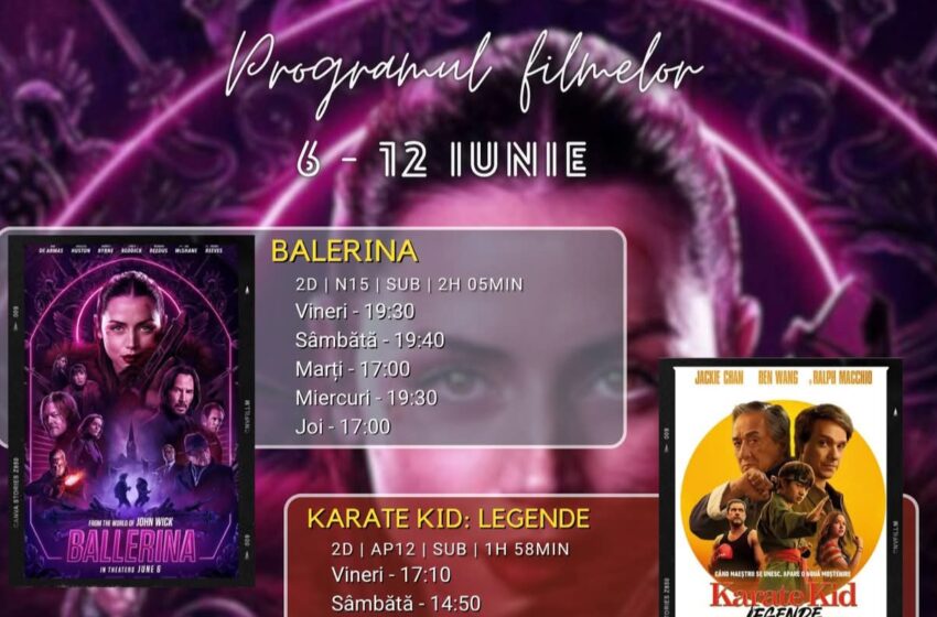 Programul filmelor la Cinema Dacia din Bistrița, în perioada 6-12 iunie 2025