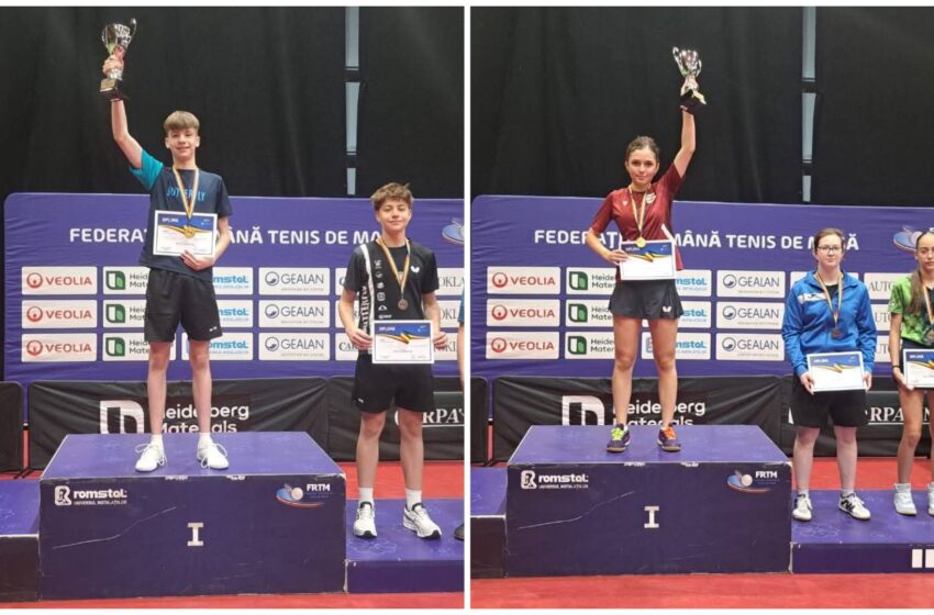  Tenis de masă: Raul Creucu și Diana Suvei de la CSM Bistrița, rezultate remarcabile la Top 16 Under 15