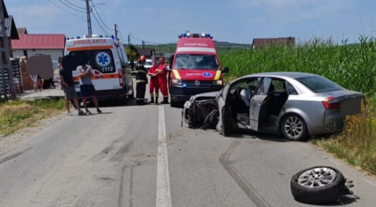  Accident rutier între Cepari și Tarpiu. Două victime au fost transportate la spital