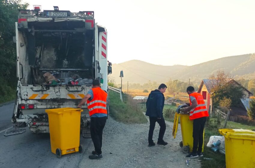  Miercuri, 25 iunie 2025, se colectează pubela galbenă în localitățile componente ale municipiului Bistrița. FOTO