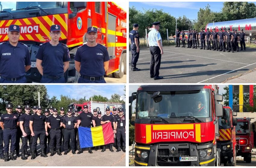  Pompierii bistrițeni participă la misiunea internațională din Franța pentru combaterea incendiilor de pădure. FOTO
