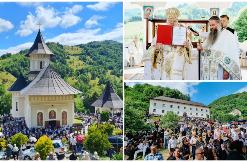  Hramul Mănăstirii „Sf. Apostoli Petru și Pavel” de la Rebra-Parva. Starețul Chiril Zăgrean, ridicat la rangul de arhimandrit. FOTO