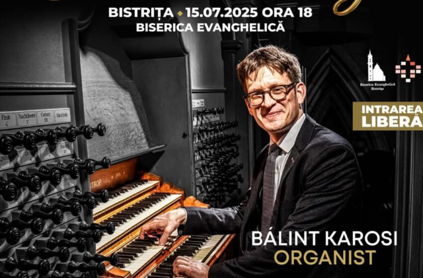  Concert de orgă, susținut de renumitul Balint Karosi, la Biserica Evanghelică din Bistrița