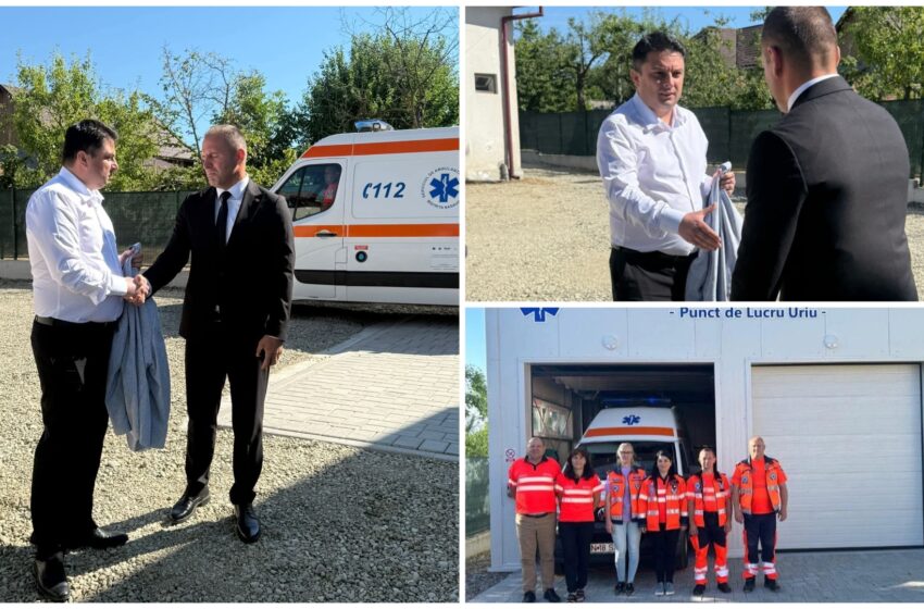  Vicepreședintele CJBN, Cristian Cârlig, prezent la inaugurarea Punctului de lucru SAJ BN de la Uriu. FOTO