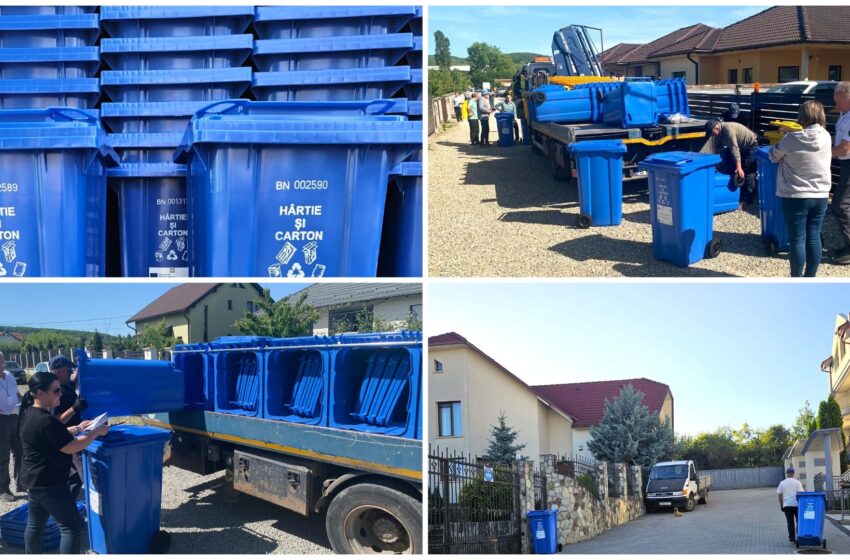  În perioada 07 – 11 IULIE 2025, continuă distribuția pubelelor albastre în Municipiul Bistrița! FOTO