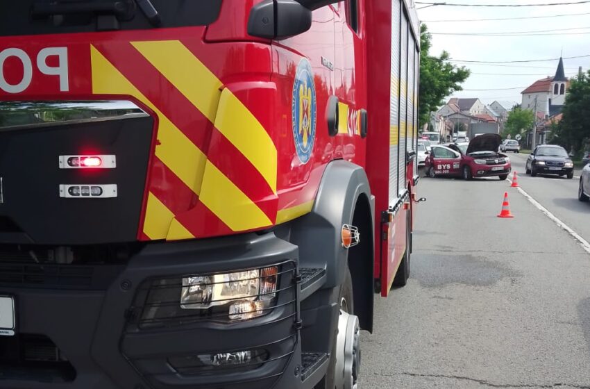  Accident rutier la Beclean. Un bărbat a fost transportat la spital