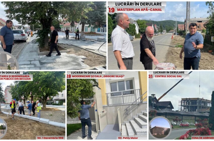  Nicolae Moldovan: Sunt numeroase lucrări în derulare în tot orașul Beclean și cartierele aparținătoare. FOTO