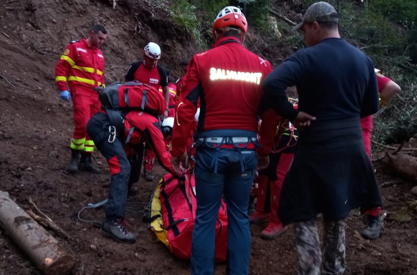  Un tânăr de 32 de ani este inconștient după ce a fost lovit  de un copac într-o pădure din Ciceu-Giurgești
