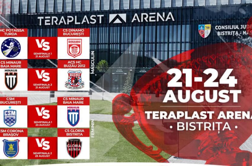  Bistrița devine în august capitala handbalului românesc. Supercupa României se joacă la TeraPlast Arena!