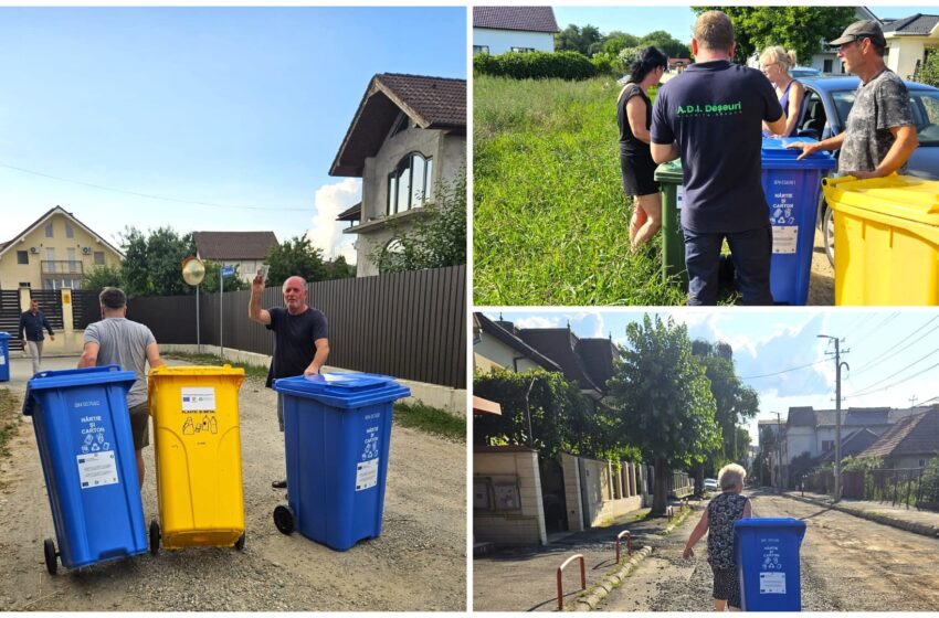  În săptămâna 4-8 august 2025, continuă distribuirea pubelei albastre în Municipiul Bistrița în zona centrală! FOTO