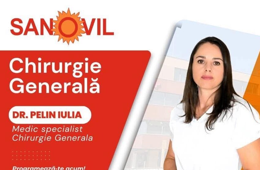  Dr. Pelin Iulia – Medic Specialist Chirurgie Generală, la Policlinica Nouă Sanovil Bistrița