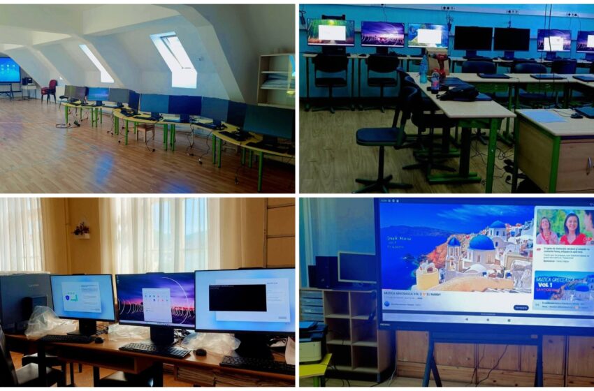  Dotare cu mobilier, materiale didactice și echipamente digitale noi, a școlilor din Năsăud. FOTO