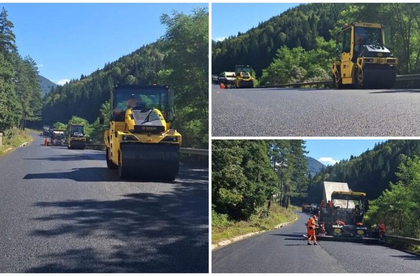 Se lucrează la modernizarea DN 17 între Mureșenii Bârgăului și Piatra Fântânele. FOTO
