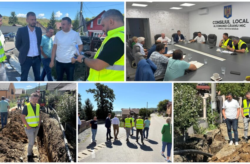  Lucrările la rețelele de apă și canalizare continuă în comuna Căianu Mic! FOTO