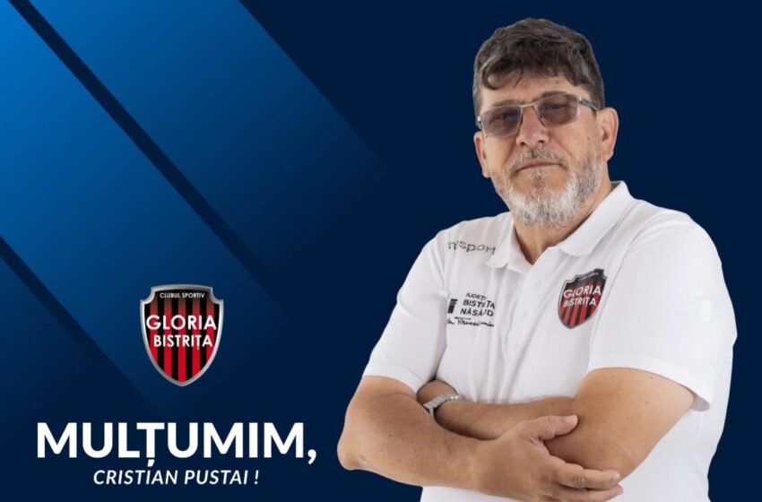  Fotbal: Cristian Pustai nu mai este antrenorul Gloriei Bistrița