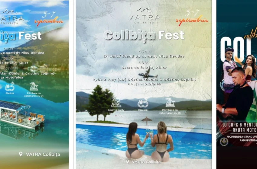  Colibița Fest: 5–7 septembrie, 3 zile de muzică, comedie și distracție pe malul lacului