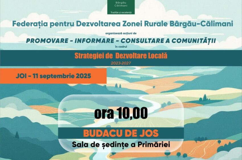  Consultare publică la Budacu de Jos pentru Strategia de Dezvoltare Locală 2023–2027
