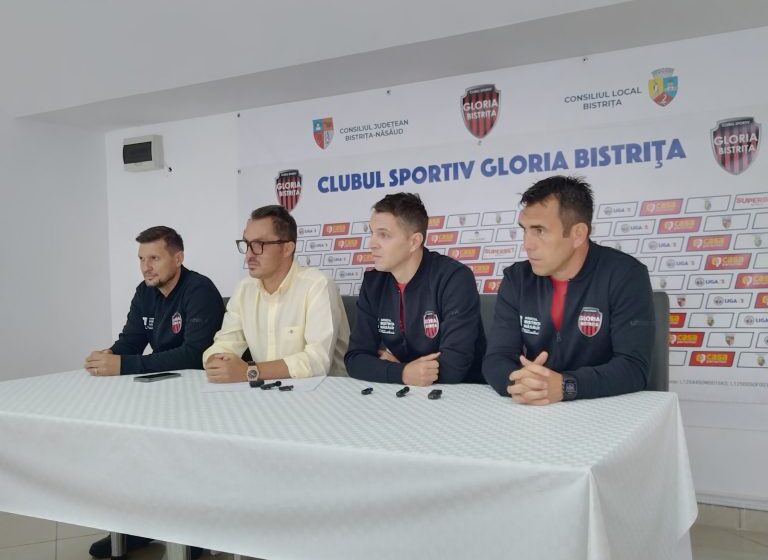  Nicolae Grigore, prima conferință de presă după venirea la Gloria Bistrița: „Dinamo e o echipă arțăgoasă, dar avem și noi armele noastre. Putem să câștigăm acest meci”