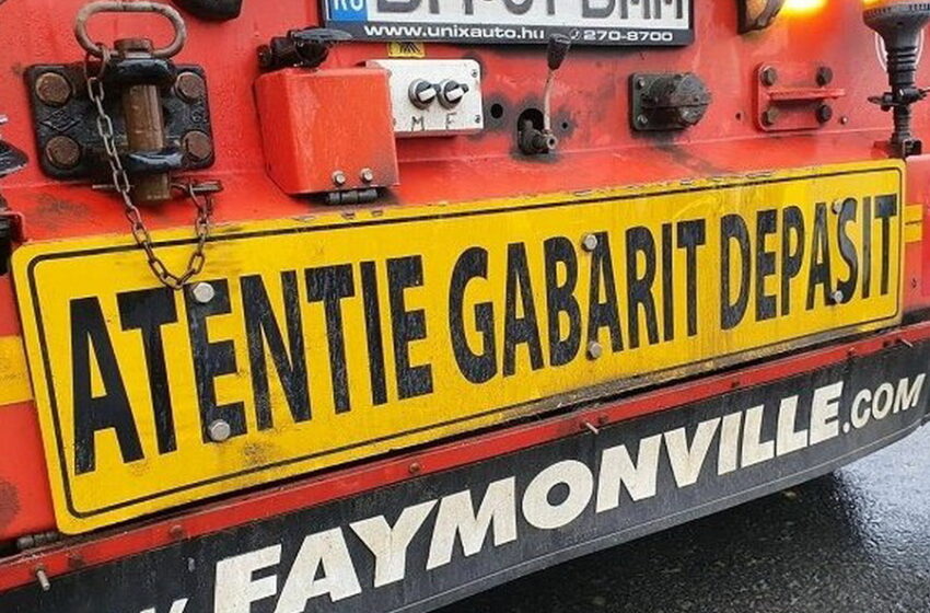  Trei transporturi agabaritice traversează județul Bistrița-Năsăud