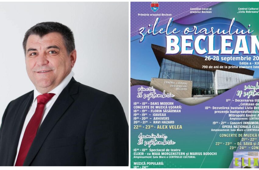  Zilele Orașului Beclean, Ediția a XIX-a – 790 de ani de la prima atestare istorică, în perioada 26–28 septembrie 2025