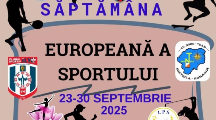  Săptămâna Europeană a Sportului, 23-30 septembrie. Evenimente la Bistrița