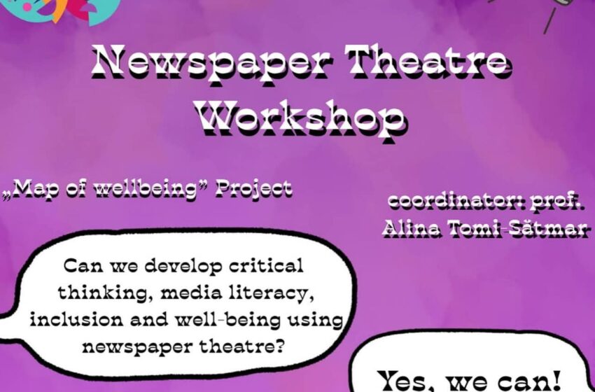  Atelierul Newspaper Theatre Workshop, la Clubul Cultural CoșBook al Bibliotecii Județene „George Coșbuc” Bistrița-Năsăud