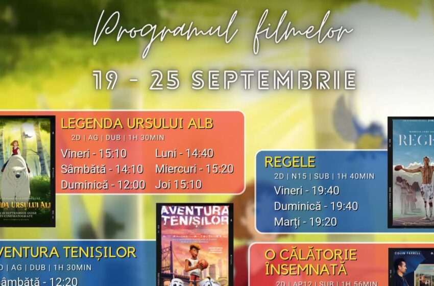  Programul filmelor la Cinema Dacia din Bistrița, în perioada 19-25 septembrie 2025