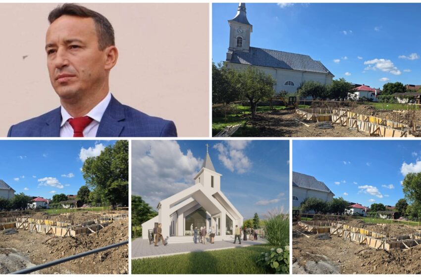  Au demarat lucrările pentru construcția capelei mortuare din Prundu Bârgăului. FOTO