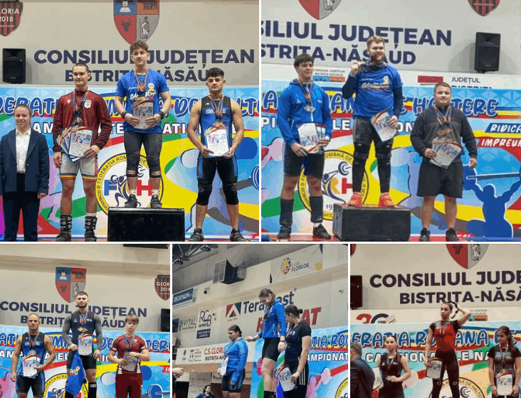  AUR, Argint și Bronz pentru halterofilii de la CSM Bistrița la Campionatele Naționale de Juniori U20