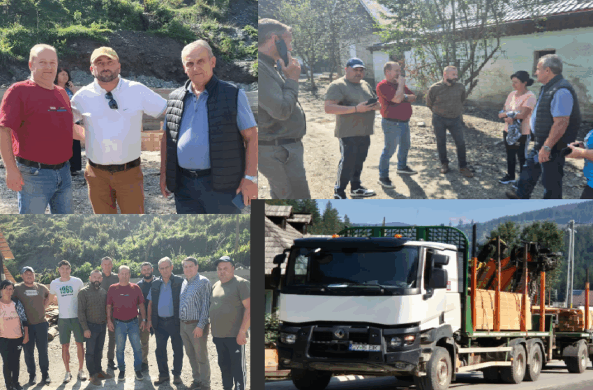  Lemn pentru reconstrucția caselor pentru două familii din Broșteni din partea comunei Monor