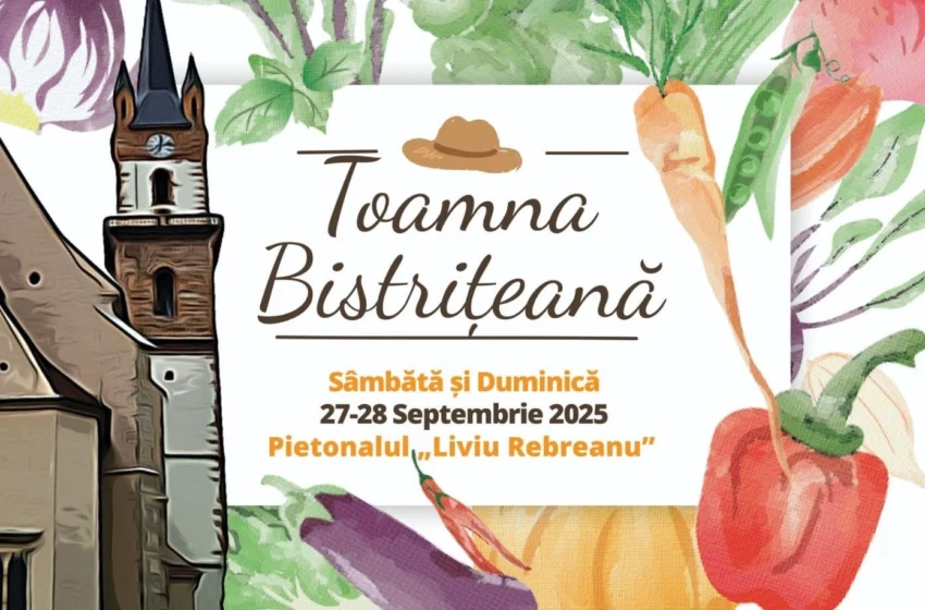  Toamna bistrițeană: târg de produse locale în 27-28 septembrie pe Pietonal