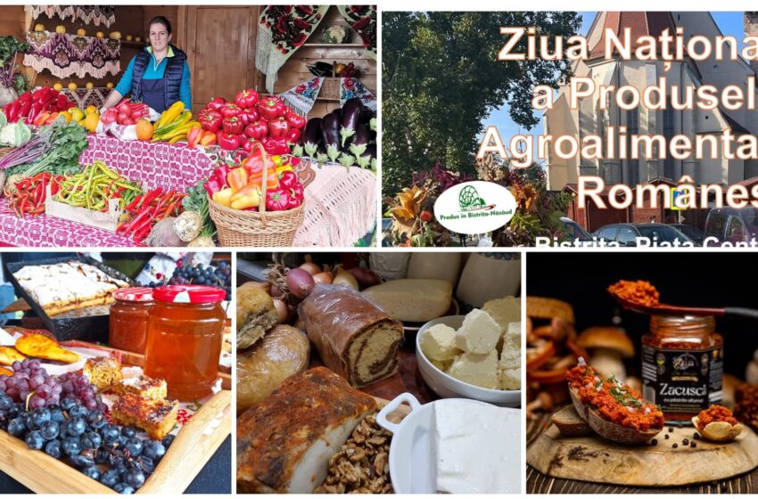  Târg festiv de Ziua Națională a Produselor Agroalimentare Românești, în centrul Bistriței. FOTO