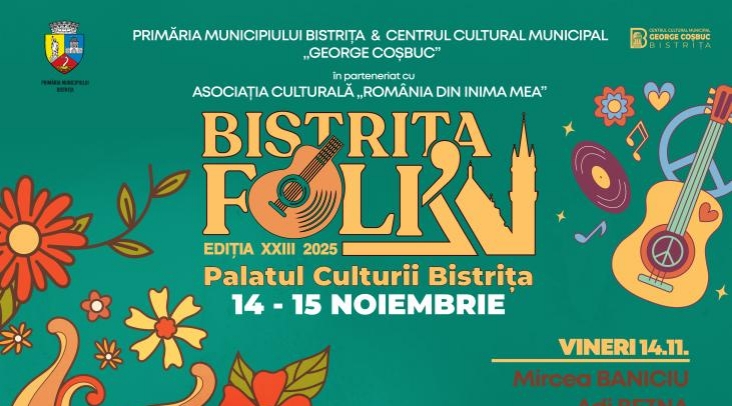  Bistrița Folk 2025 – Ediția a 23-a aduce pe scenă nume mari a folkului românesc