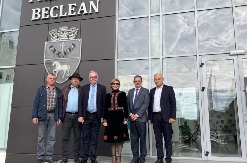  Oficiali din Irlanda în vizită la Beclean. FOTO