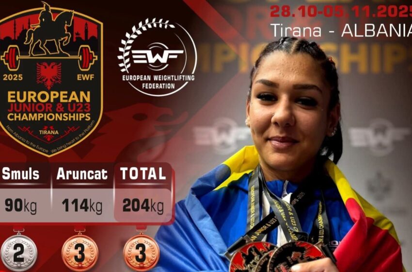  Medalii de Argint și Bronz pentru Dana Berchi de la CSM Bistrița, la Campionatele Europene de Juniori