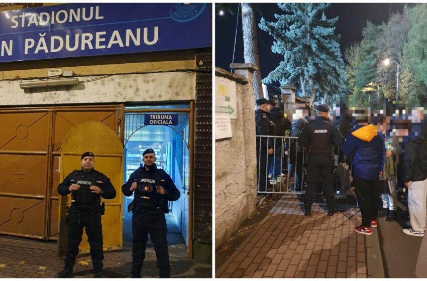  Două amenzi au fost aplicate de către jandarmi la partida de fotbal disputată pe Stadionul „Jean Pădureanu” din Bistrița!