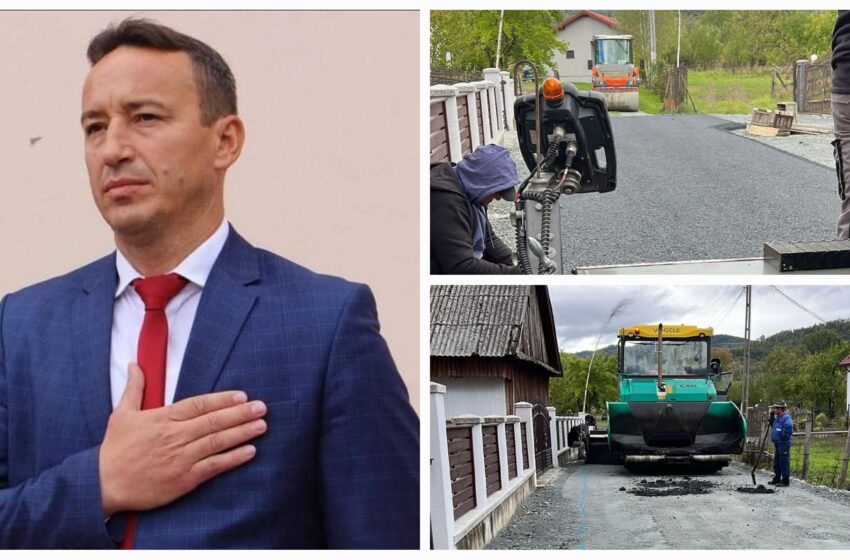  Continuă lucrările de modernizare a străzilor din Prundu Bârgăului. FOTO