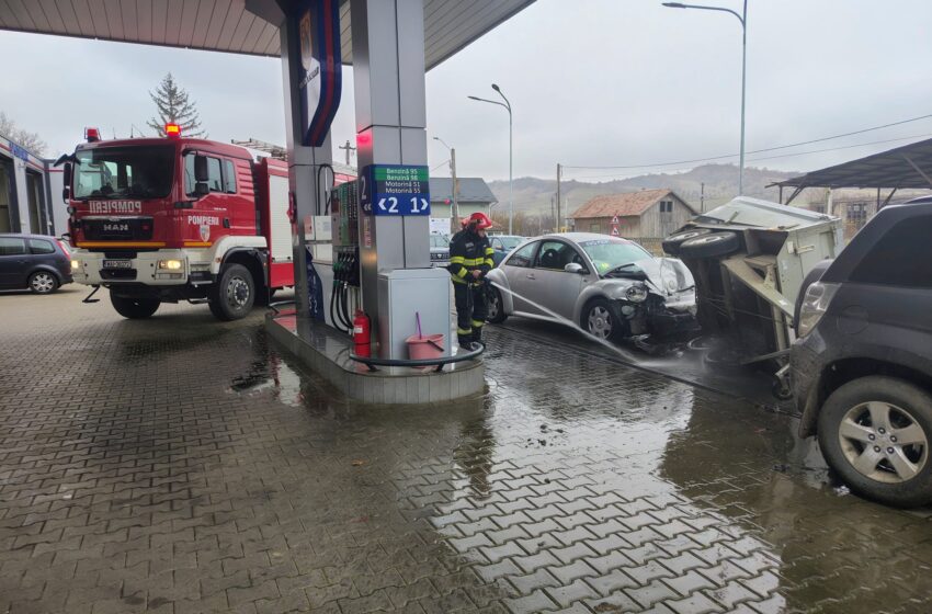  Amenzi de 20.000 de lei după accidentul dintr-o benzinărie din Teaca