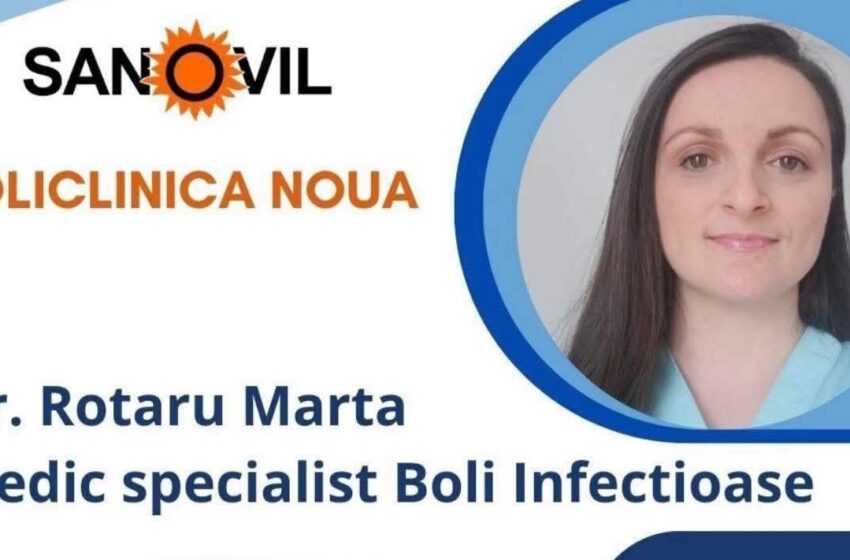 Dr. Rotaru Marta – medic specialist Boli Infectioase, la Policlinica Nouă Sanovil Bistrița