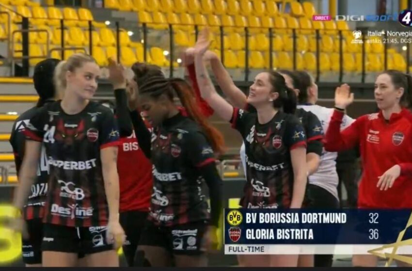  Gloria Bistrița ajunge la a 6-a victorie în Liga Campionilor la handbal feminin și bate BVB Dortmund cu 36-32, același scor de la Bistrița