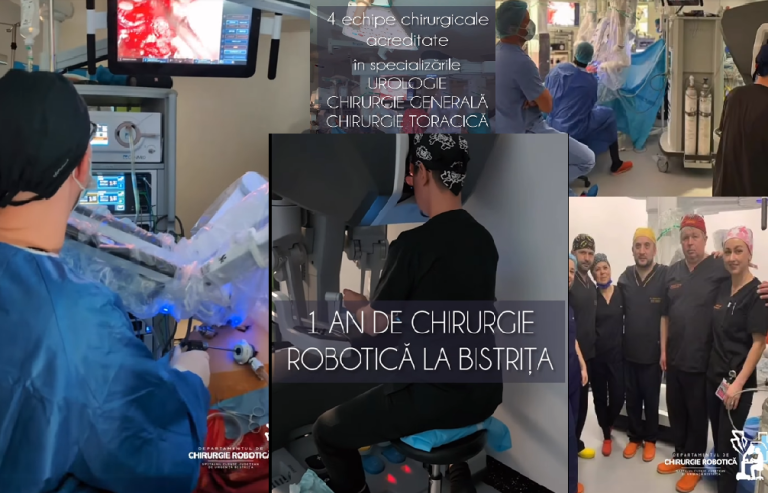  120 de intervenții cu robotul Da Vinci, la Spitalul Clinic Județean Bistrița (VIDEO)